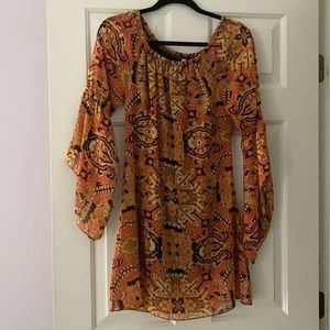 Sheer Orange Harvest dress